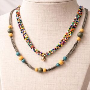 Multicolor Beaded Necklace Set